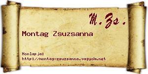 Montag Zsuzsanna névjegykártya