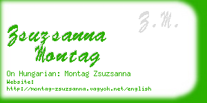 zsuzsanna montag business card